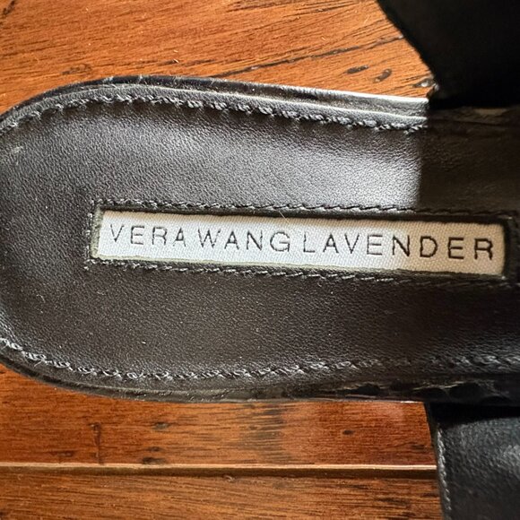 Vera Wang Lavender Label Sling-back Flats. Size 8. Black. - Picture 4 of 5